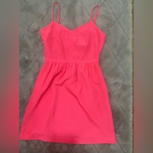 J.Crew Hot Pink Spaghetti Strap Dress size 2 EUC